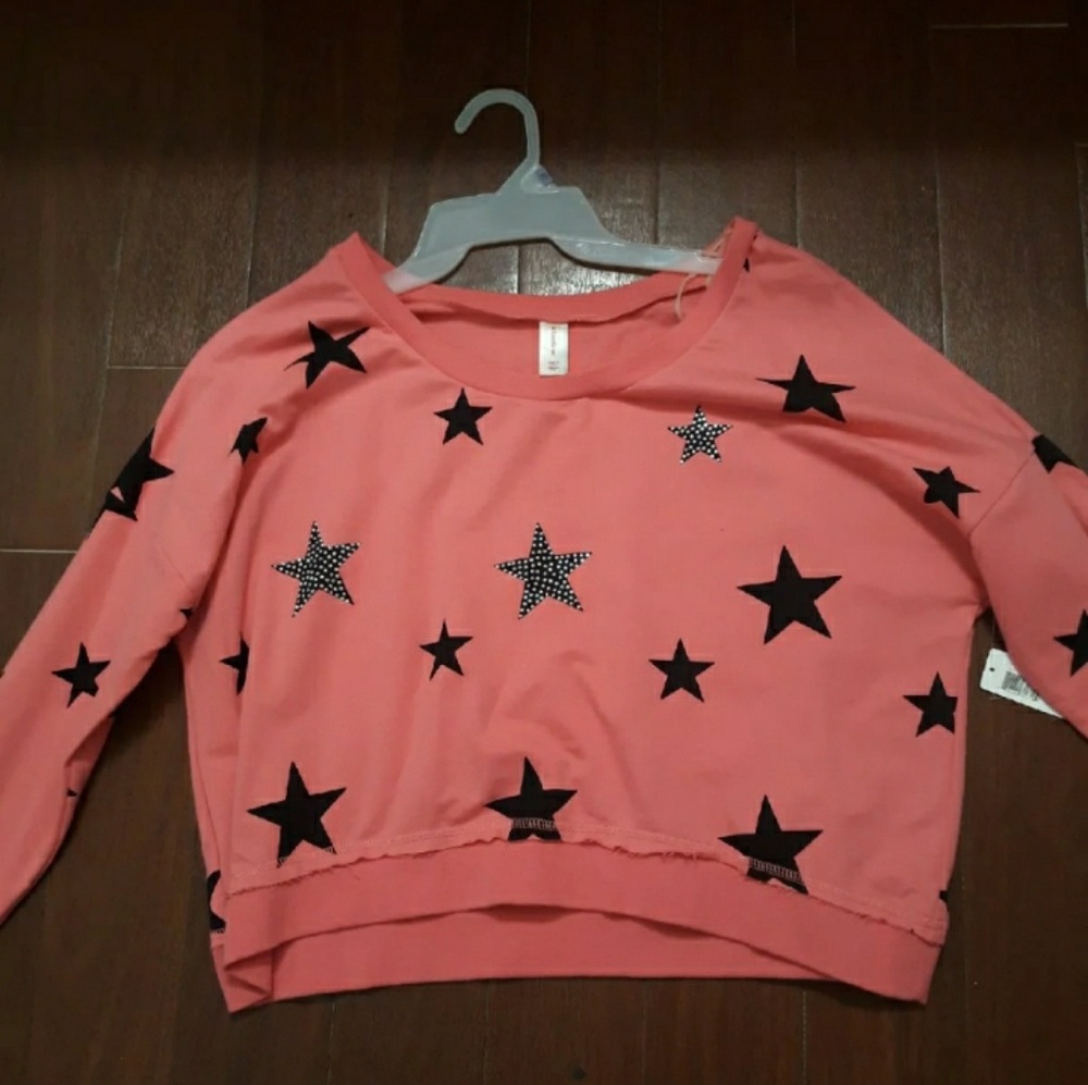 Pink Crop Top Pullover
